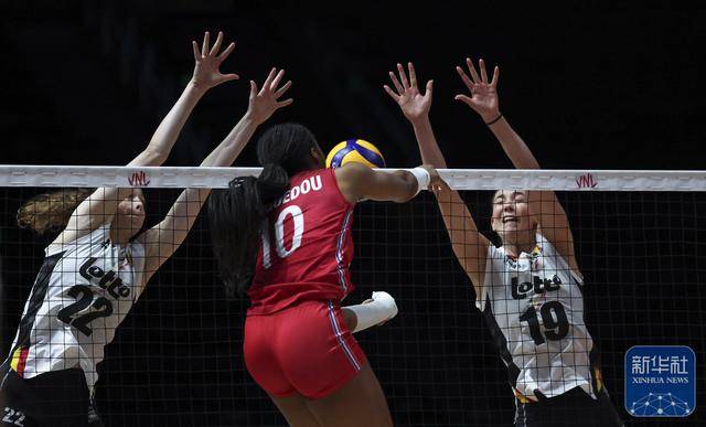 世界女排联赛（中国北京站）：法国队胜比利时队