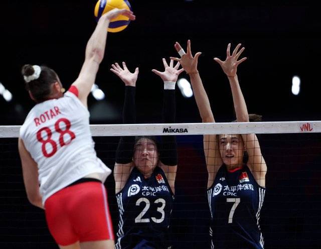 世界女排联赛北京站中国队横扫法国队