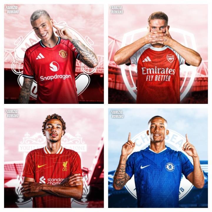 切尔西最值塞斯科8500万,约克雷斯7600万,埃基蒂克9500万